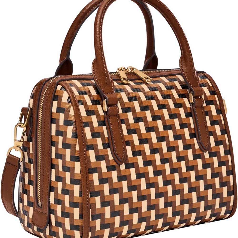 FOSSIL Williamson Satchel in Woven Neutral